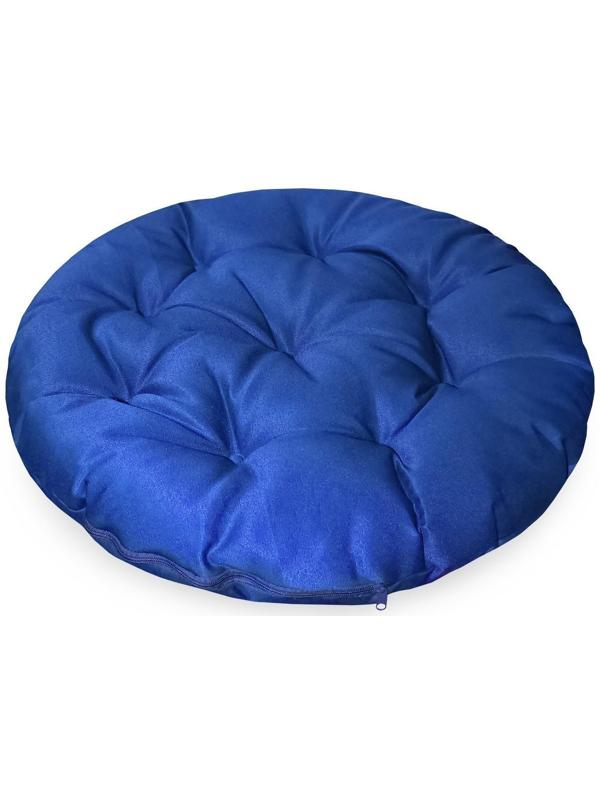 Подушка круглая на кресло непромокаемая, размер D60 см, цвет василек, файберфлекс, грета 20%, полиэстер 80%