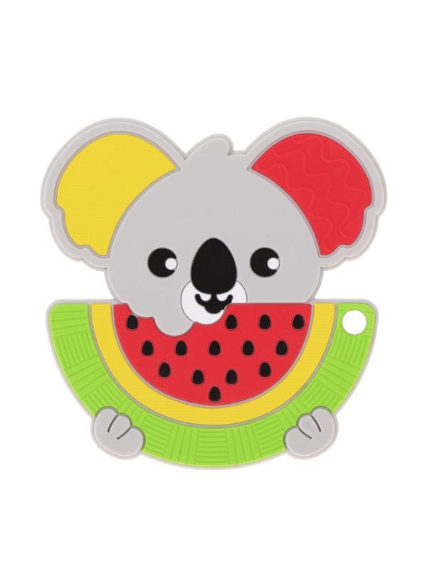 Грызунок Коала и арбузик: ребристая поверхность, мягкий и прочный пищевой
силикон, можно крепить к держателю для соски
