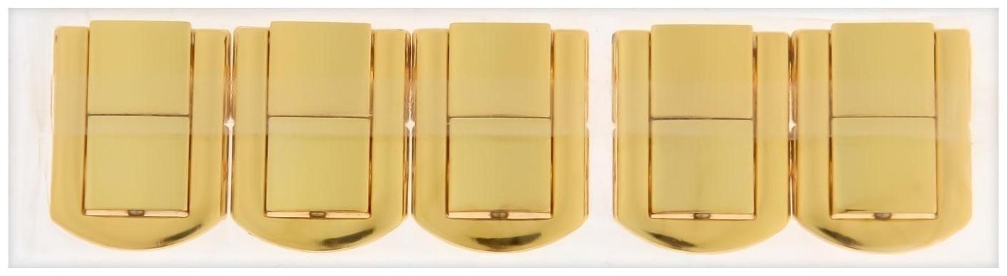 Замок-защелка на ящик ZM01, 3,2х2,5 см, цвет золото