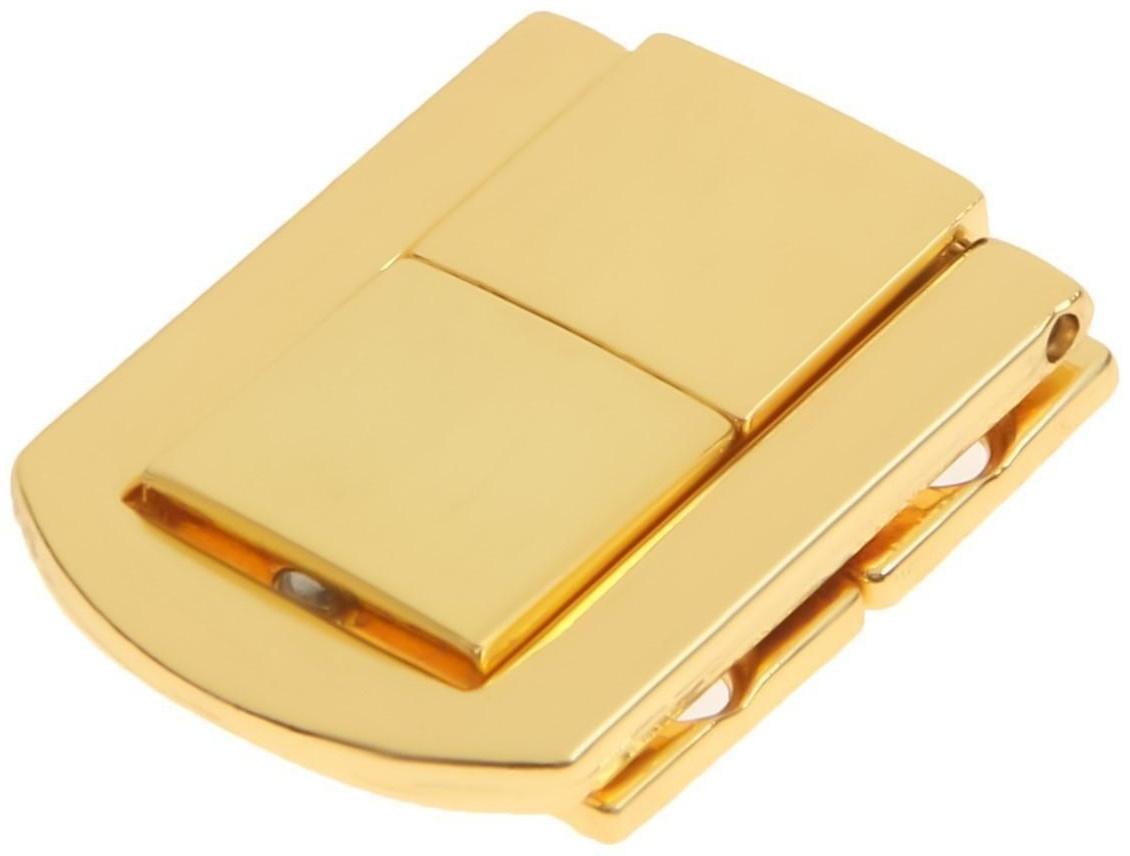 Замок-защелка на ящик ZM01, 3,2х2,5 см, цвет золото