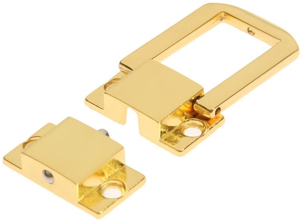 Замок-защелка на ящик ZM01, 3,2х2,5 см, цвет золото