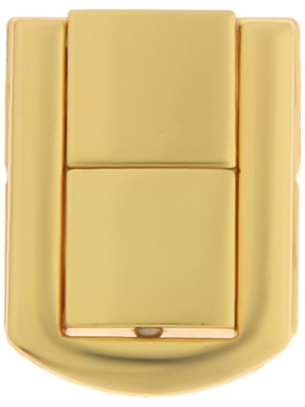 Замок-защелка на ящик ZM01, 3,2х2,5 см, цвет золото