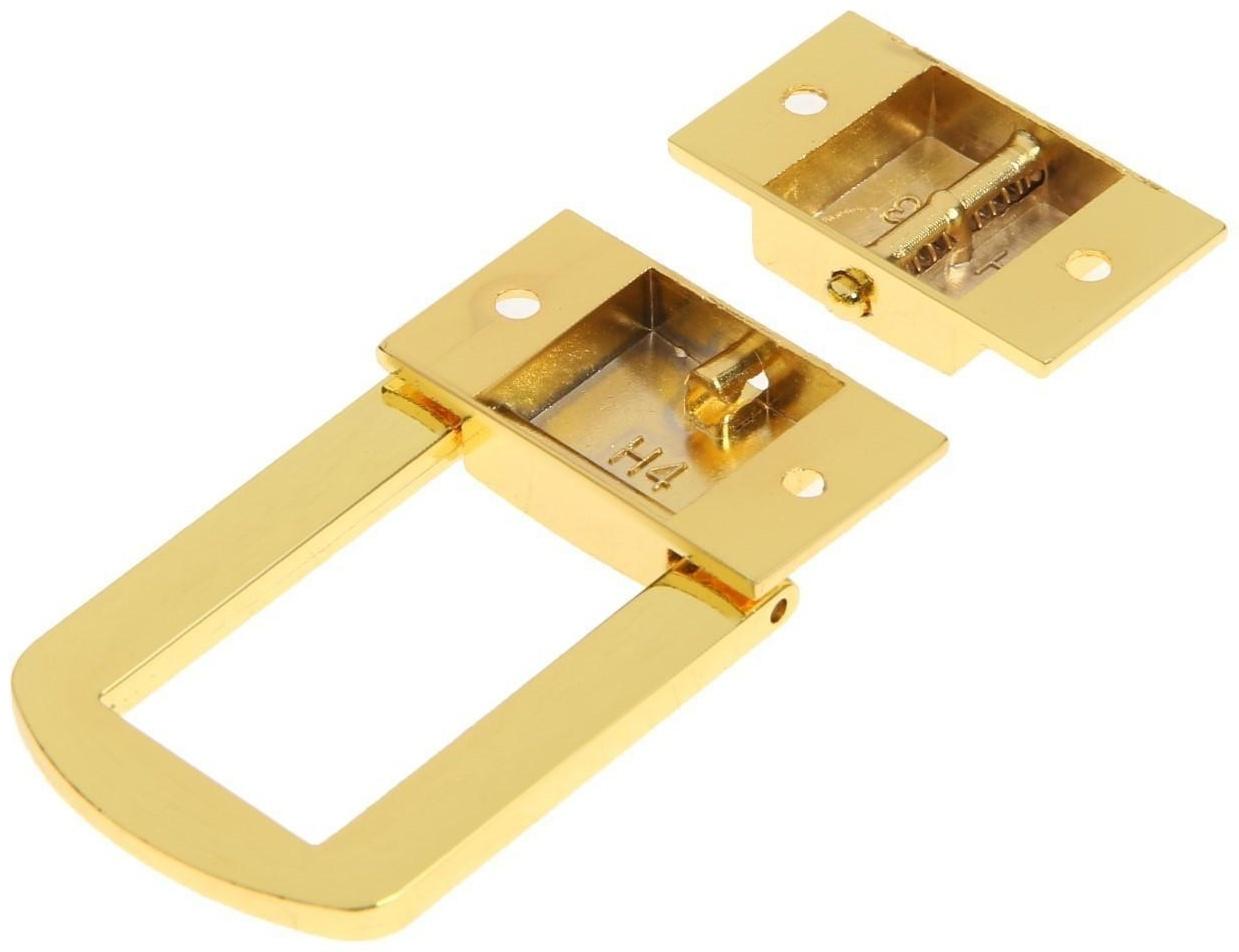 Замок-защелка на ящик ZM01, 4,3х3,2 см, цвет золото