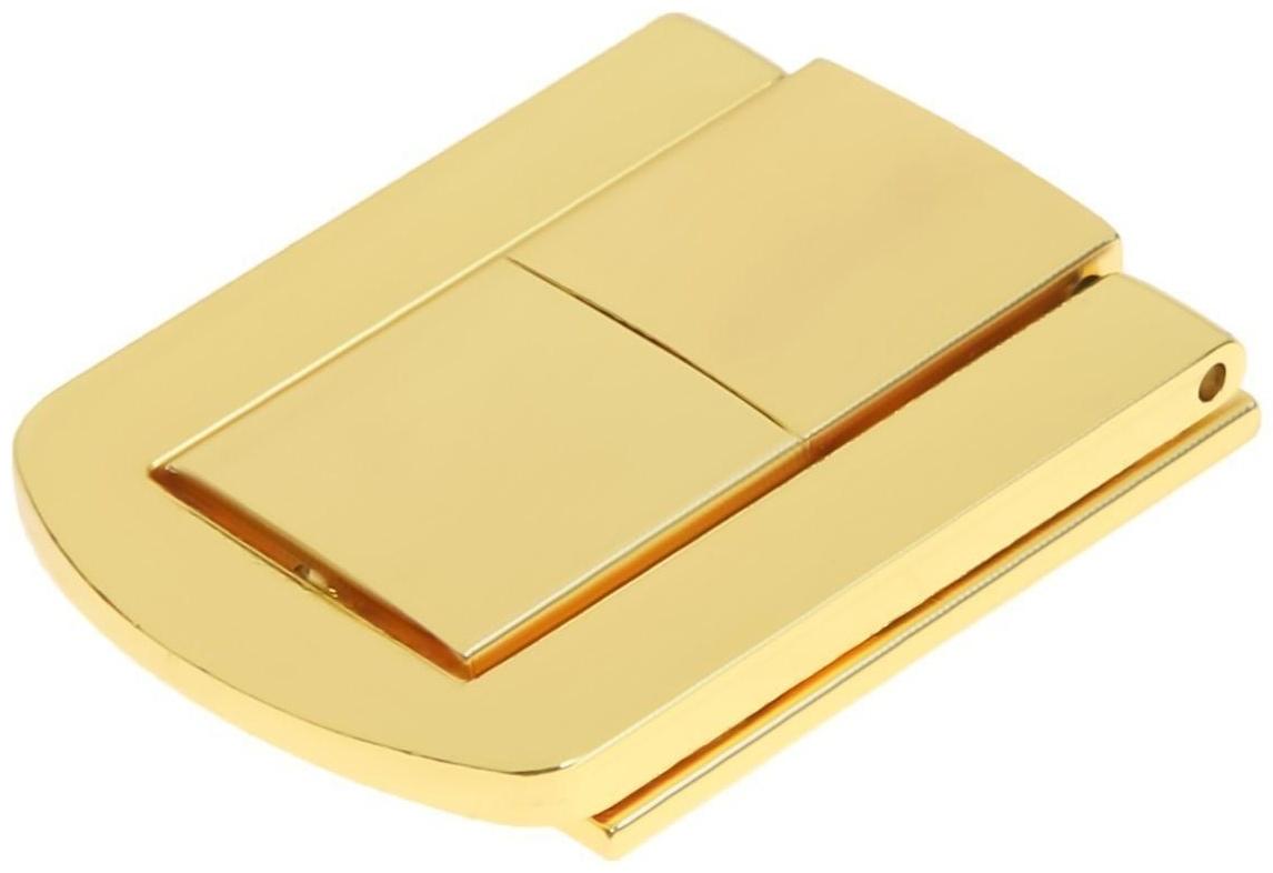 Замок-защелка на ящик ZM01, 4,3х3,2 см, цвет золото