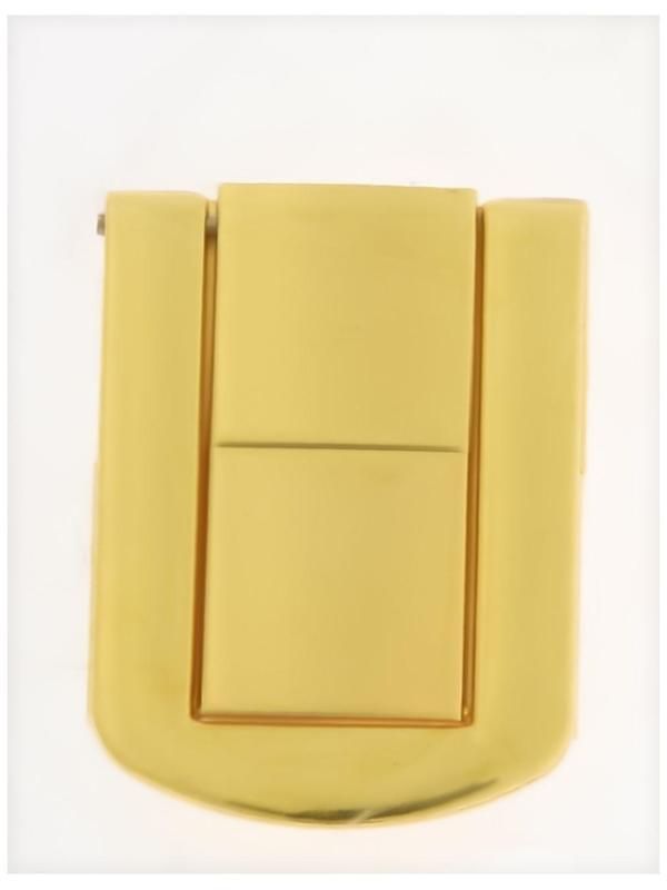 Замок-защелка на ящик ZM01, 4,3х3,2 см, цвет золото