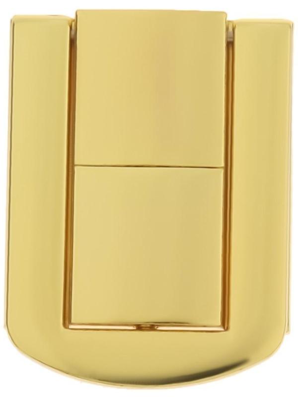 Замок-защелка на ящик ZM01, 4,3х3,2 см, цвет золото