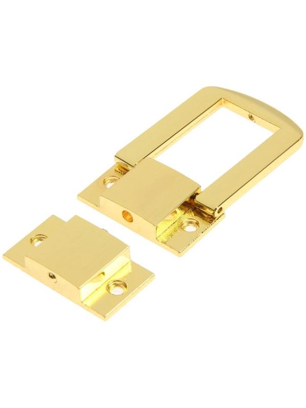 Замок-защелка на ящик ZM01, 4,3х3,2 см, цвет золото