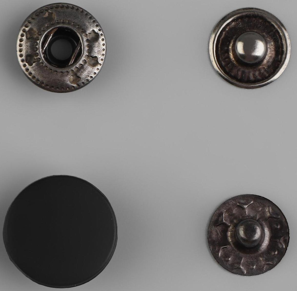 Кнопки установочные, Альфа, d = 12 мм, цвет золотой матовый