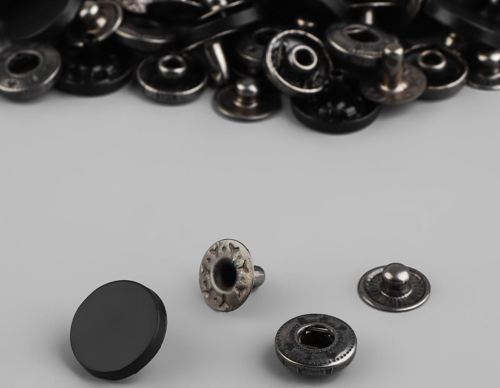 Кнопки установочные, Альфа, d = 12 мм, цвет золотой матовый