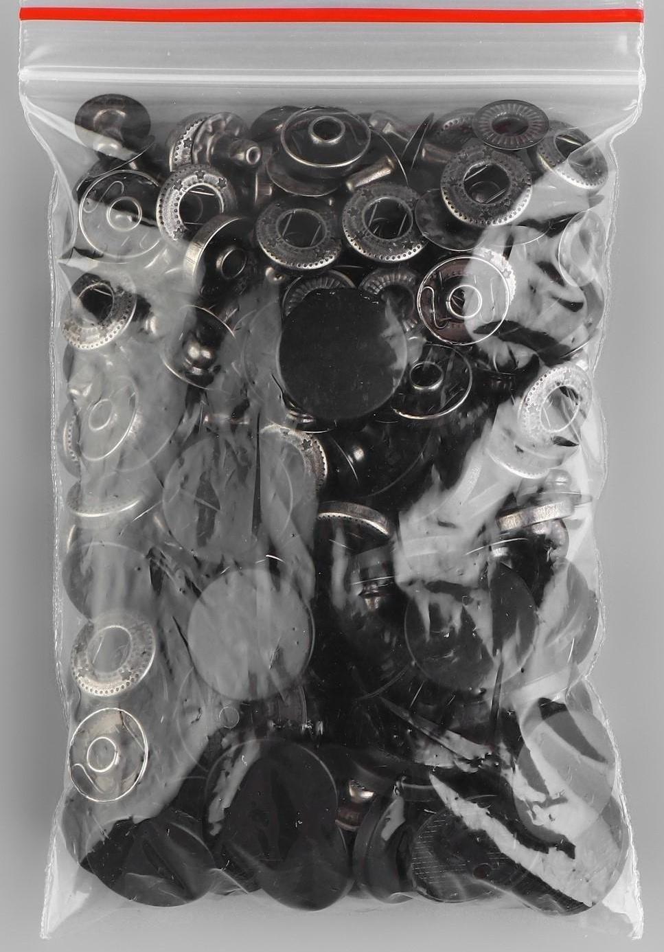 Кнопки установочные, Альфа, d = 17 мм, цвет чёрный матовый