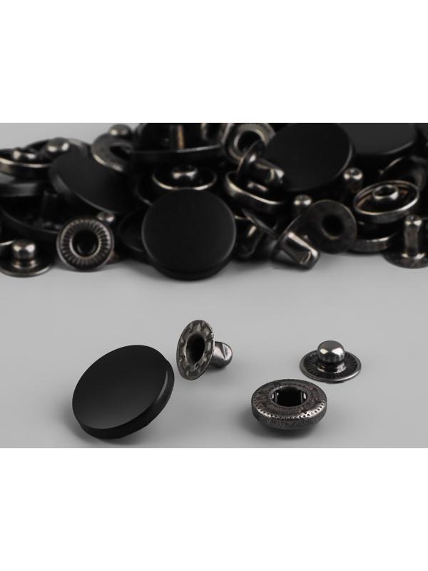 Кнопки установочные, Альфа, d = 17 мм, цвет чёрный матовый