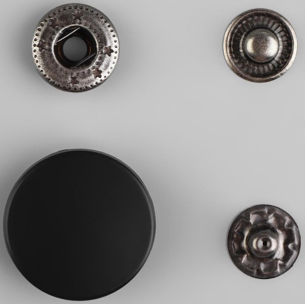 Кнопки установочные, Альфа, d = 20 мм, цвет чёрный матовый