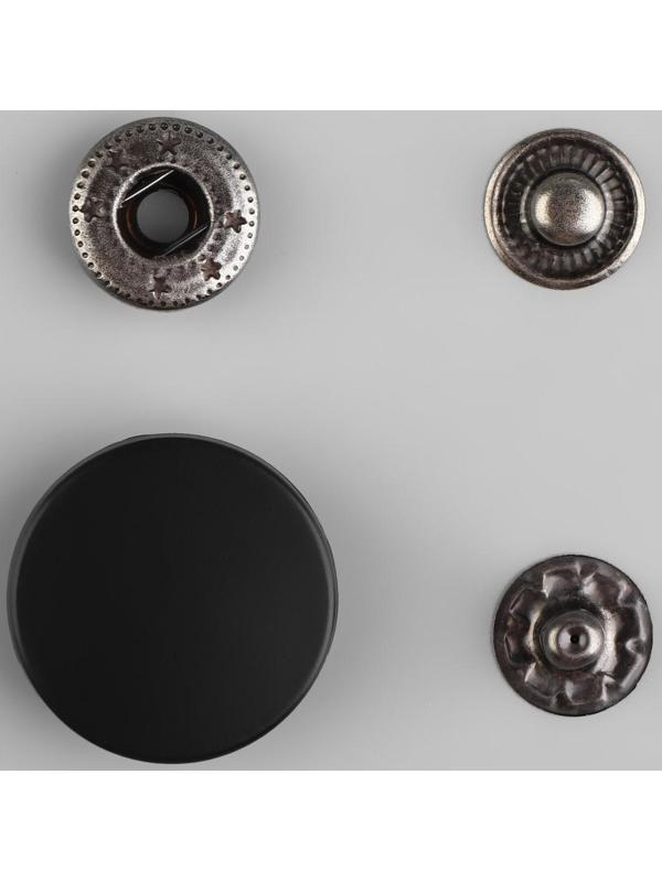 Кнопки установочные, Альфа, d = 20 мм, цвет чёрный матовый