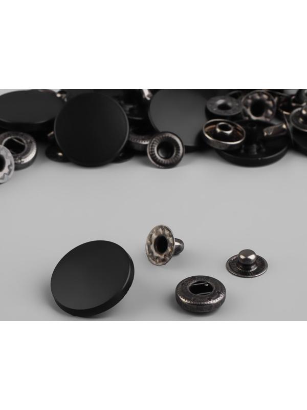 Кнопки установочные, Альфа, d = 20 мм, цвет чёрный матовый