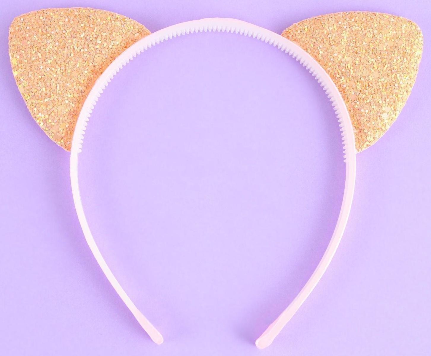 Ободок «‎Кошечка»‎, персиковый