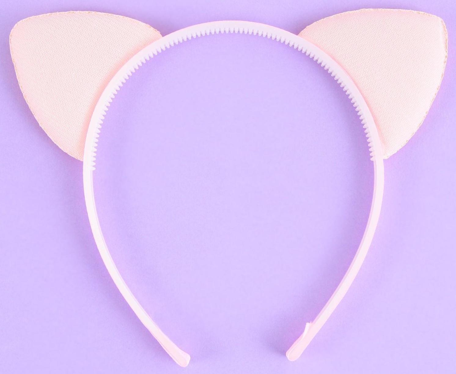 Ободок «‎Кошечка»‎, персиковый