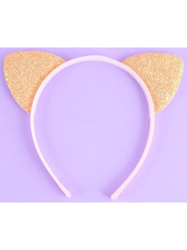 Ободок «‎Кошечка»‎, персиковый