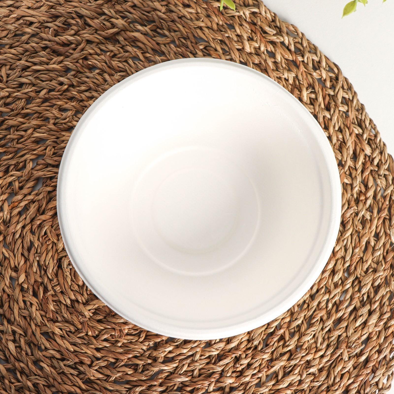 Тарелка суповая ECO, 500 мл, d=15,5 см, сахарный тростник, 50 шт/уп.