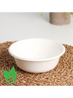 Тарелка суповая ECO, 500 мл, d=15,5 см, сахарный тростник, 50 шт/уп.
