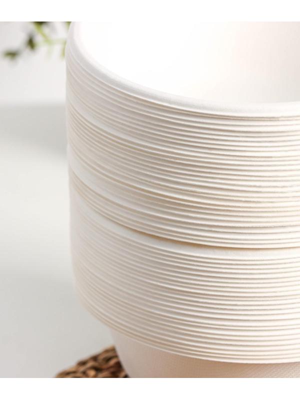 Тарелка суповая ECO, 500 мл, d=15,5 см, сахарный тростник, 50 шт/уп.