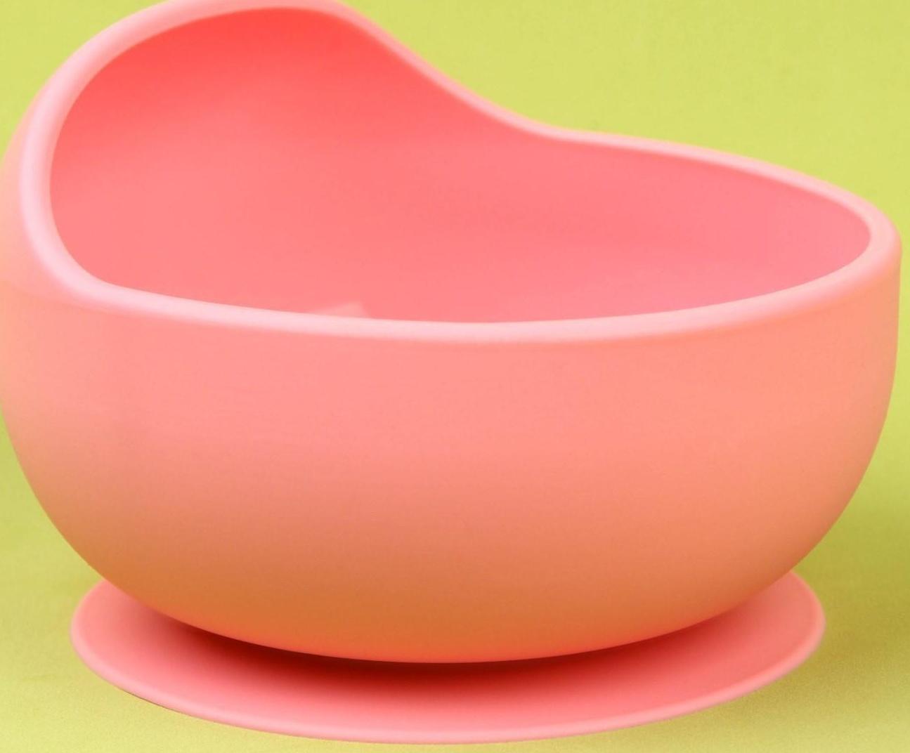 Набор для кормления: миска на присоске, ложка, цвет розовый