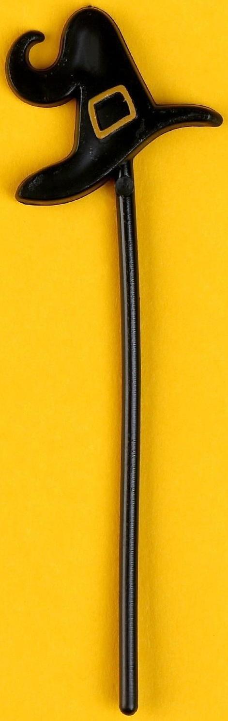 Шпажки «Шляпа», в наборе 12 штук, цвет чёрный