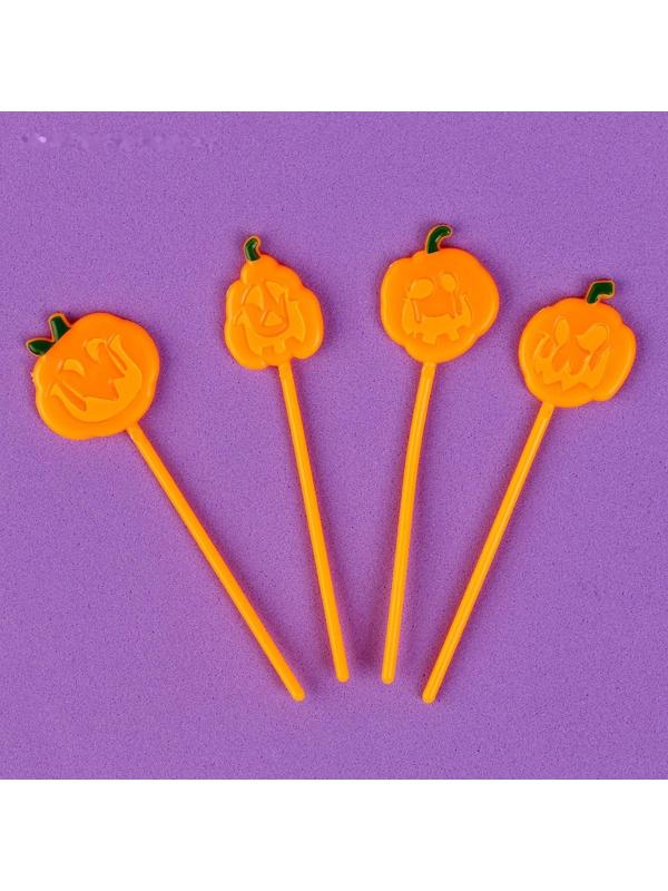 Шпажки «Тыква», в наборе 12 штук, цвет оранжевый