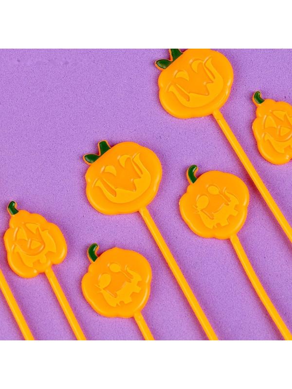 Шпажки «Тыква», в наборе 12 штук, цвет оранжевый