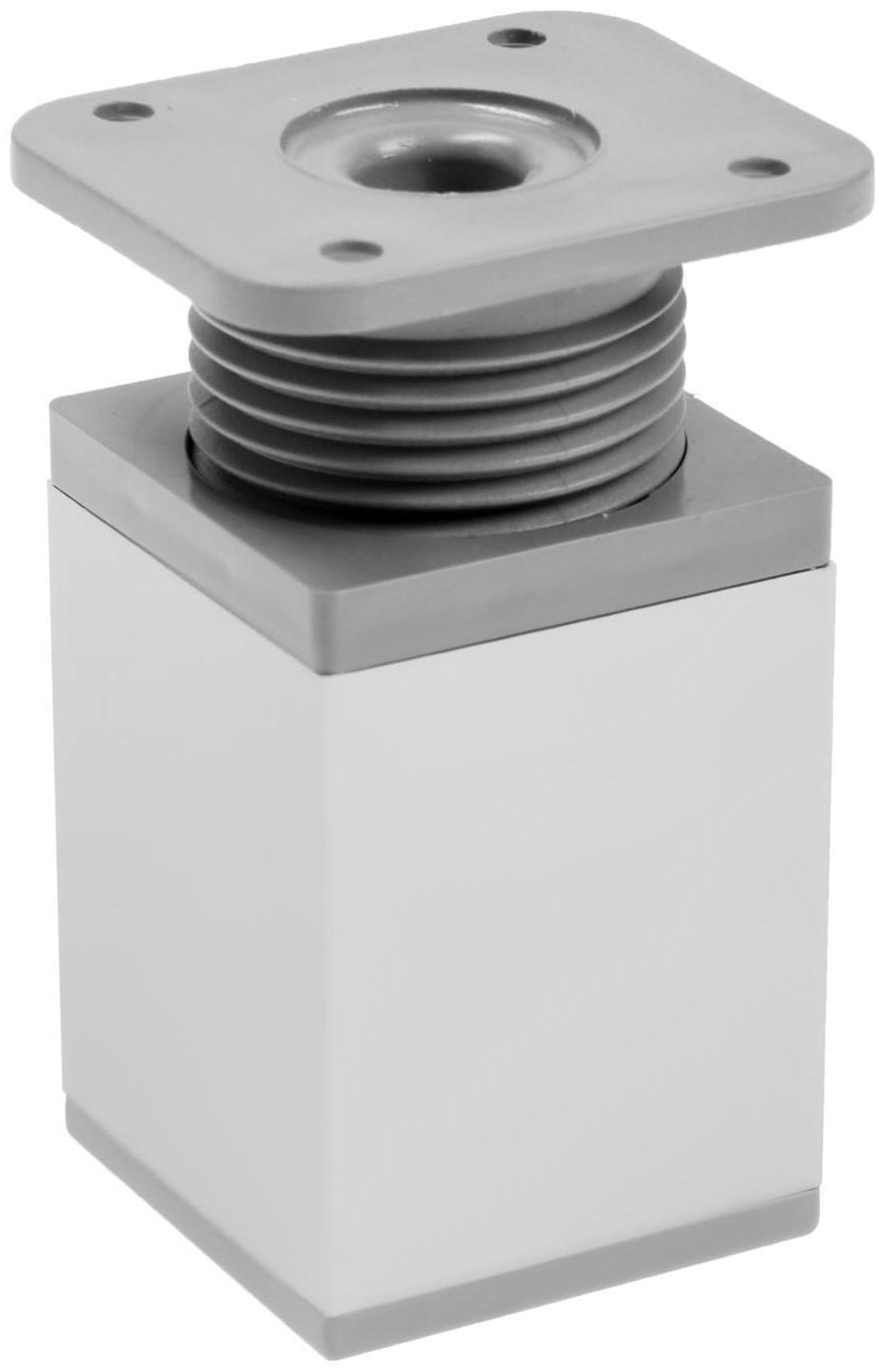 Опора регулируемая ORKV001CR ТУНДРА, квадратная, 40х40, H=60 мм, цвет матовый хром