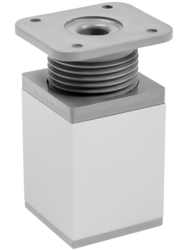 Опора регулируемая ORKV001CR ТУНДРА, квадратная, 40х40, H=60 мм, цвет матовый хром