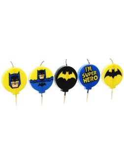 Свеча в торт набор, Супергерои, 5шт