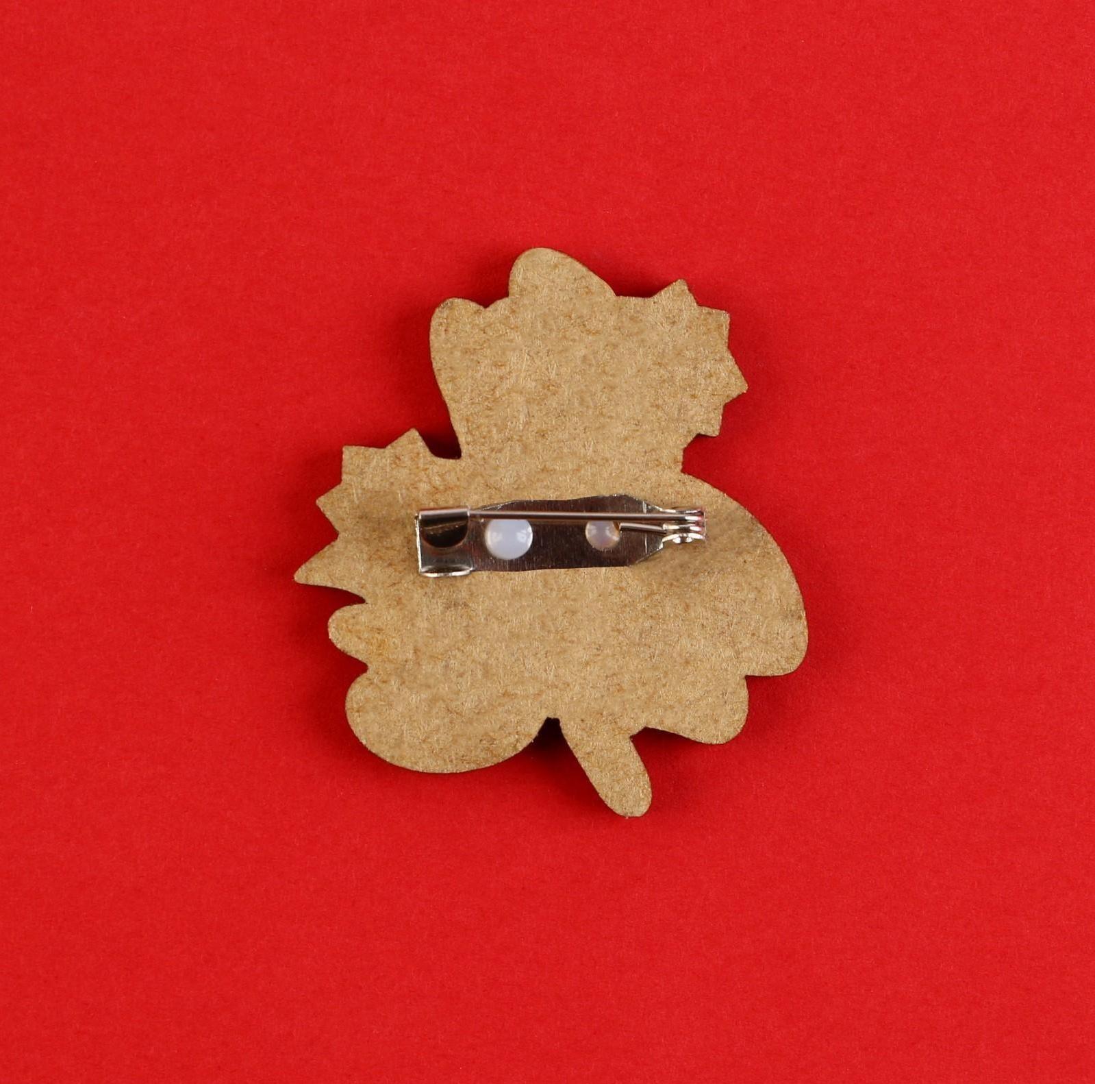 Значок деревянный «Время-сейчас важно», 3,7 х 3,9 см