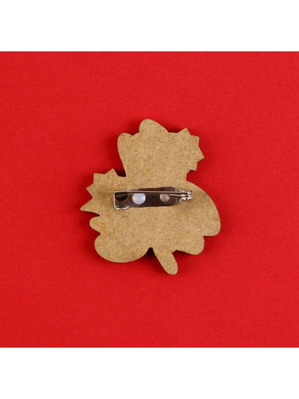 Значок деревянный «Время-сейчас важно», 3,7 х 3,9 см