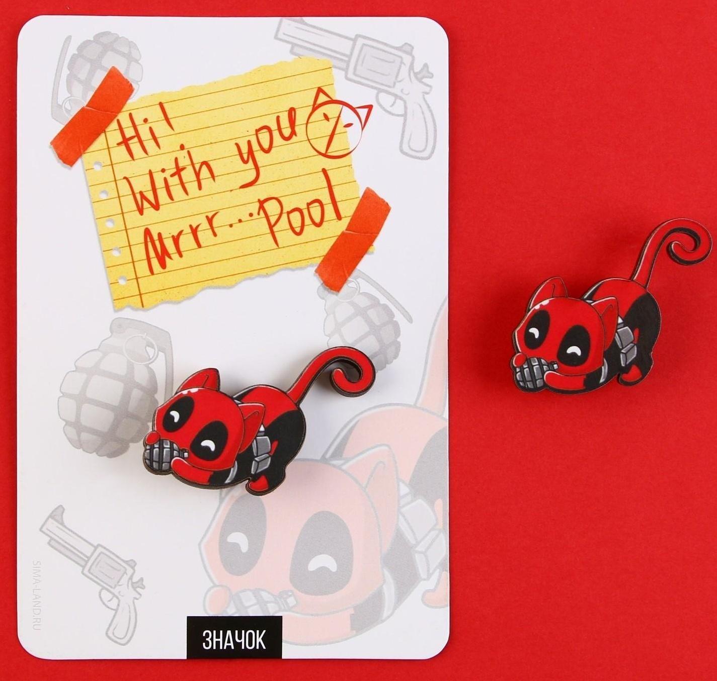 Значок деревянный «Mr. Pool», 3,4 х 3,7 см