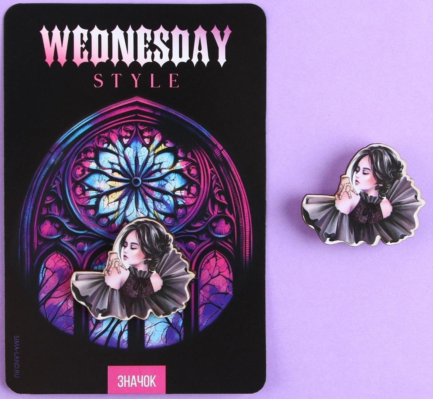 Значок деревянный «Wensday», 3,5 х 3,6 см