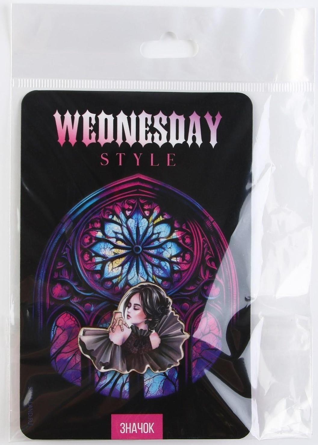 Значок деревянный «Wensday», 3,5 х 3,6 см