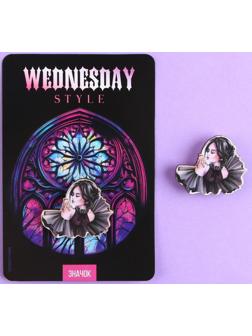 Значок деревянный «Wensday», 3,5 х 3,6 см