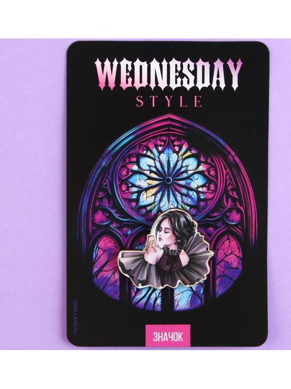 Значок деревянный «Wensday», 3,5 х 3,6 см