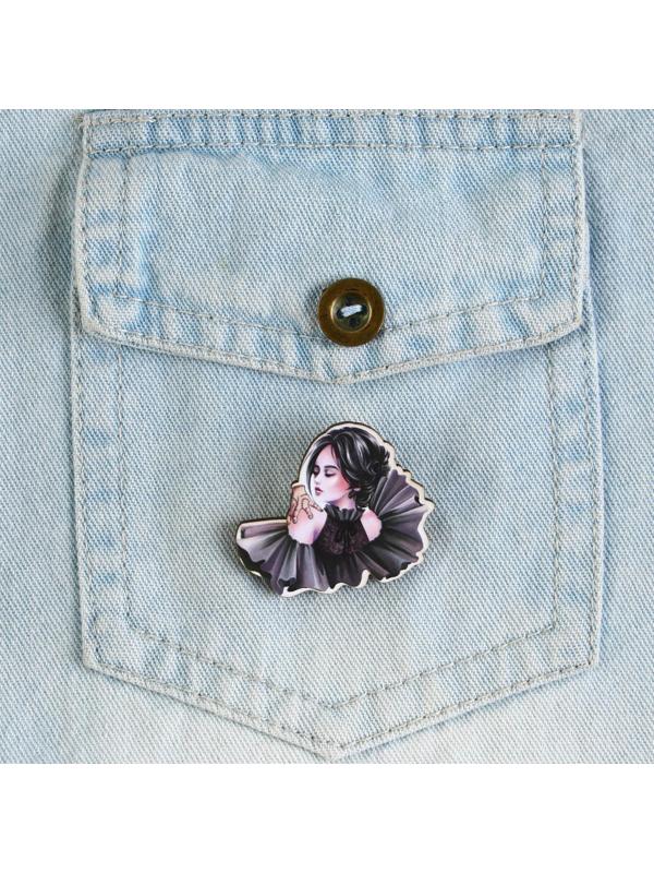 Значок деревянный «Wensday», 3,5 х 3,6 см