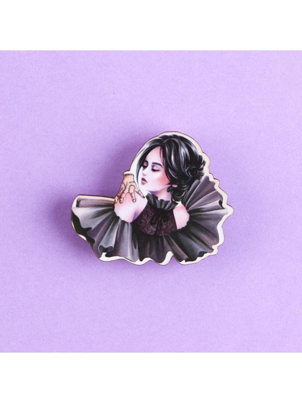 Значок деревянный «Wensday», 3,5 х 3,6 см