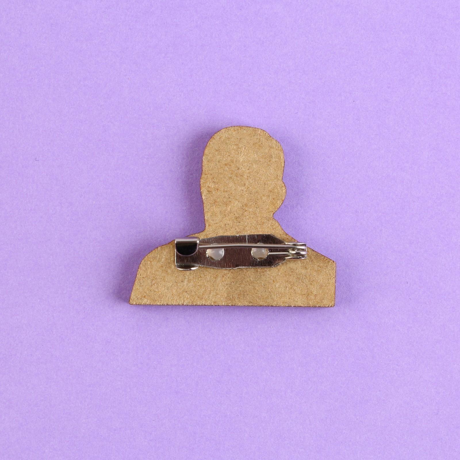 Значок деревянный «Постучись в мою дверь», 3,2 х 2,8