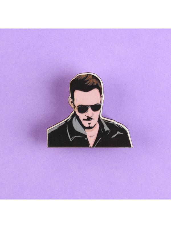 Значок деревянный «Постучись в мою дверь», 3,2 х 2,8