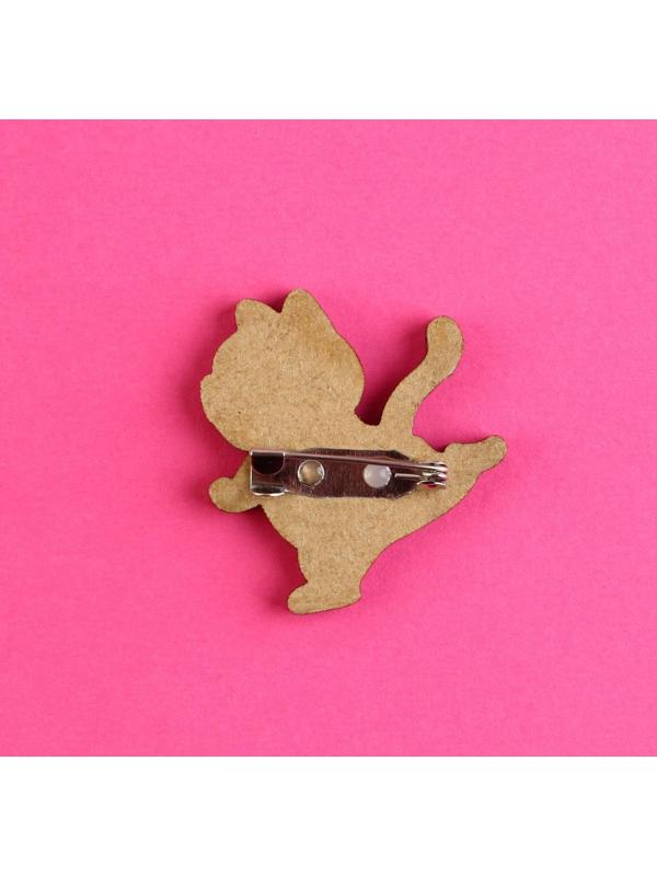 Значок-талисман деревянный «От мудаков» , 3 х 3,3 см