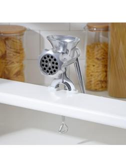 Мясорубка алюминиевая Доляна «Советская» 22,5×13,5 см