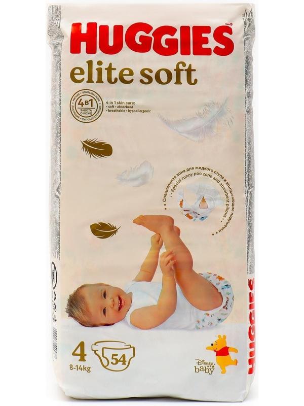 Подгузники Huggies Elite Soft 4, (8-14) кг, 54 шт