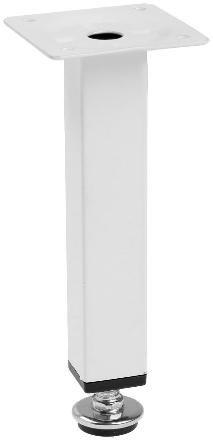 Опора квадратная OKV001WH ТУНДРА, d=25х25 мм, H=150 мм, цвет белый