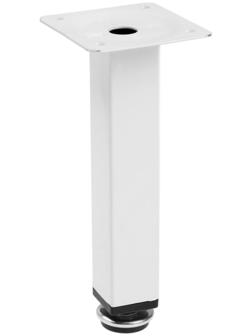 Опора квадратная OKV001WH ТУНДРА, d=25х25 мм, H=150 мм, цвет белый