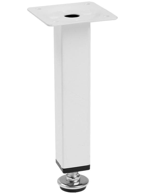 Опора квадратная OKV001WH ТУНДРА, d=25х25 мм, H=150 мм, цвет белый