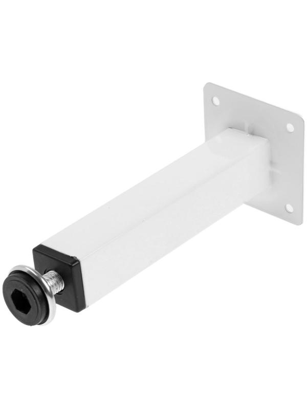 Опора квадратная OKV001WH ТУНДРА, d=25х25 мм, H=150 мм, цвет белый