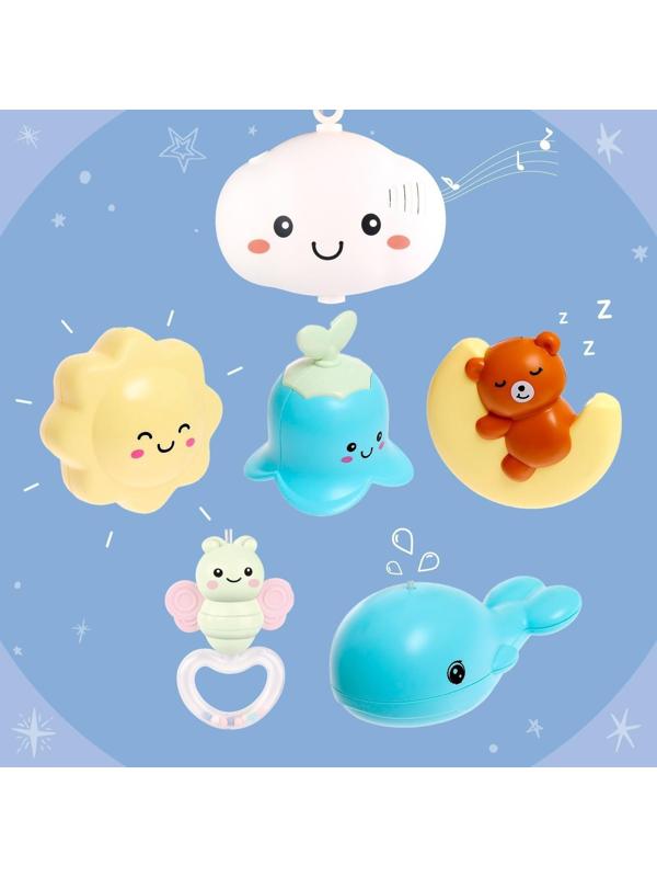 Мобиль музыкальный «Волшебные сны», звук, свет, цвет голубой